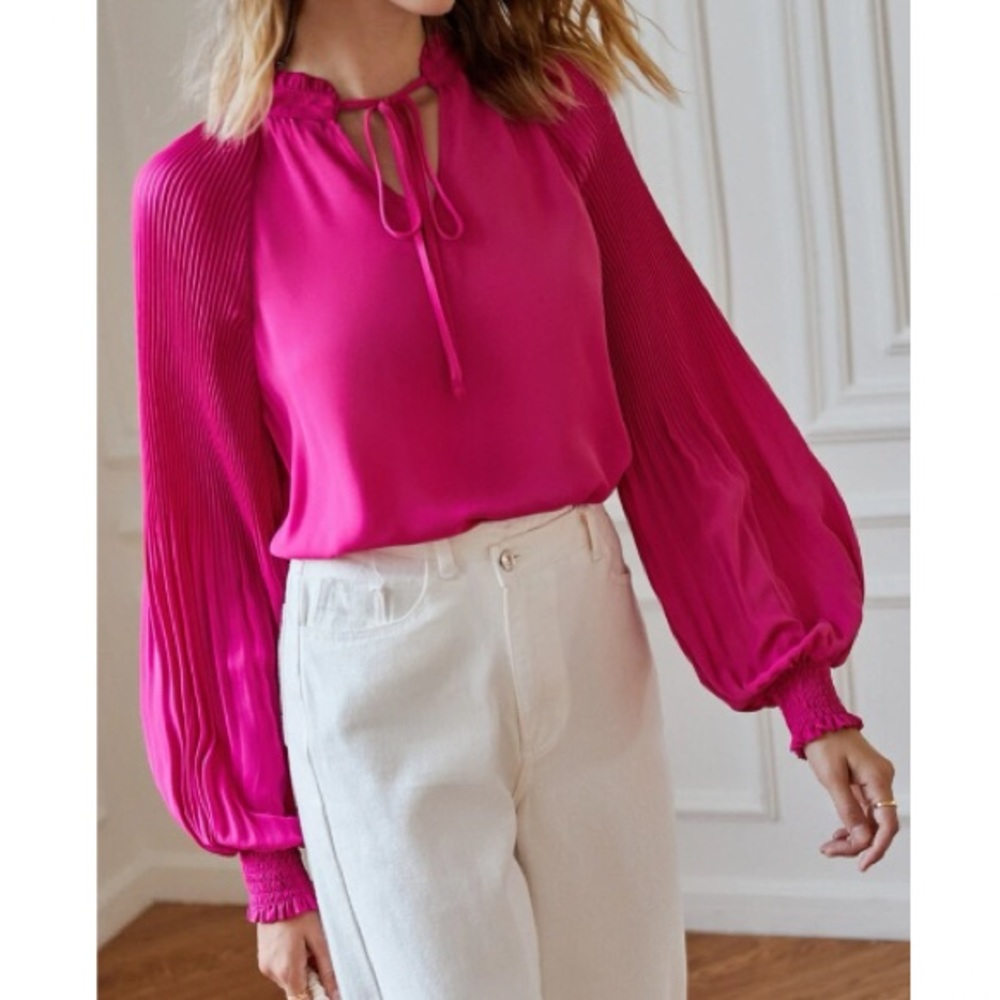 Luxe tie neck blouse - Picture 7 of 15
